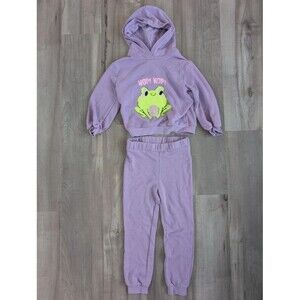 H&M Purple Frog Hop Sequin Two Piece Set, 6Y (U2)